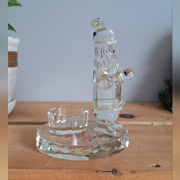 Decorative Christmas candle holder in cut crystal - Picture 6 of 11